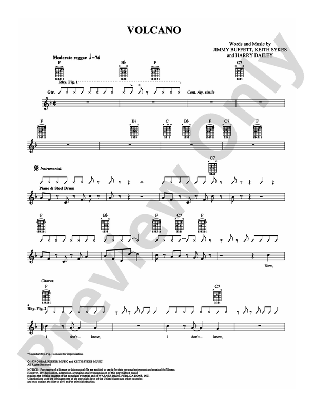 Volcano - Guitar TAB (Digital Download)