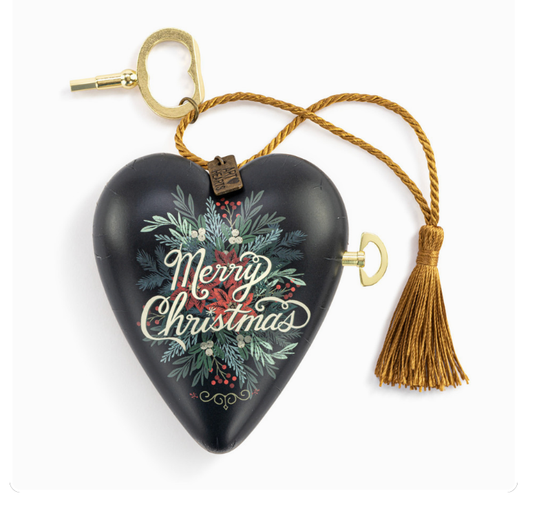 Christmas Decoration Musical Art Heart Merry Christmas Plays The Twelve Days of Christmas