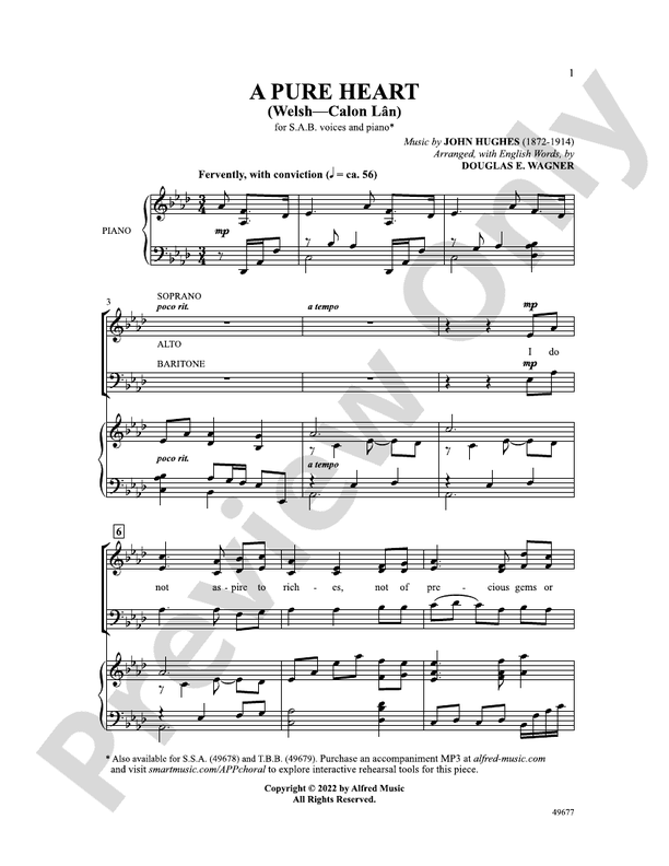 A Pure Heart - SAB Choral Octavo (Digital Download)