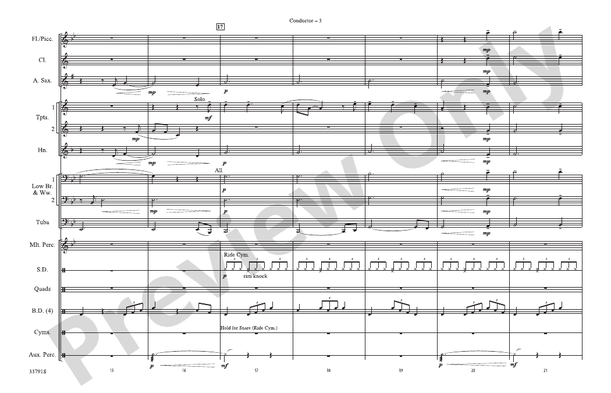 Open Arms – Marching Band Conductor Score & Parts (Digital Download)