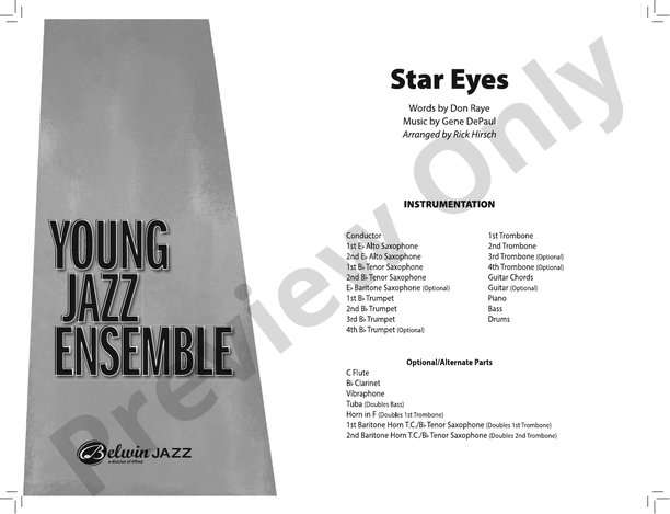 Star Eyes – Jazz Ensemble Conductor Score & Parts (Digital Download)
