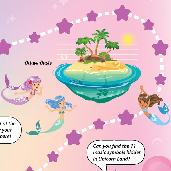 Unicorn Adventure A3 Music Practice Chart by Musically Gifted