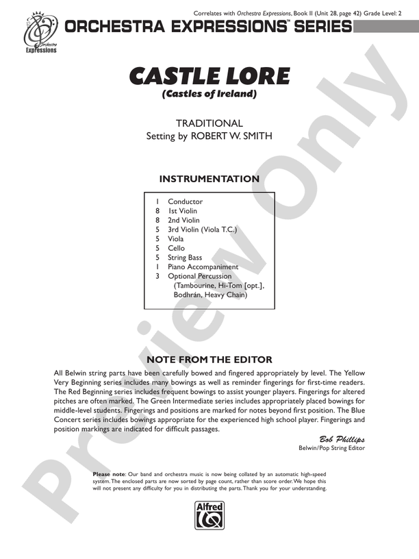 Castle Lore – String Orchestra Conductor Score & Parts (Digital Download)