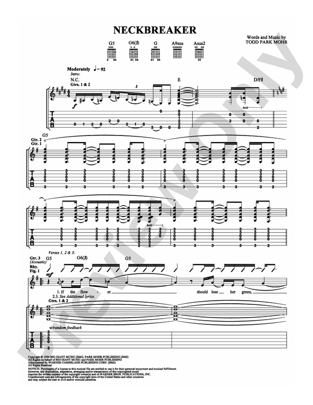 Neckbreaker - Guitar TAB (Digital Download)