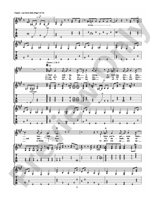 Lay Down Sally - Guitar TAB (Digital Download)