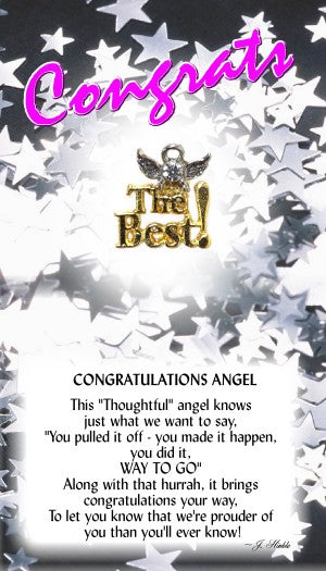 Congratulations Angel Lapel Pin