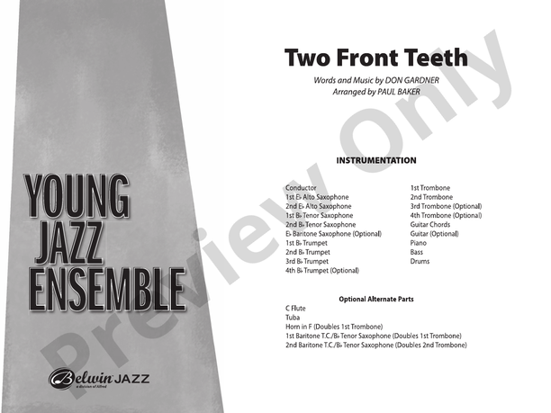 Two Front Teeth - Jazz Ensemble Conductor Score & Parts(Digital Download)