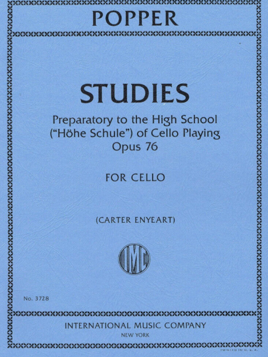 Popper - Studies Op76 Preparatory to Op73 - Cello edited by Schmidt IMC IMC3728