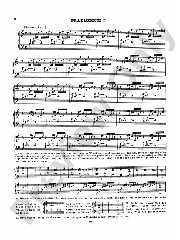 Bach - The Well-Tempered Clavier (Volume I) (Ed. Hans Bischoff) - Piano Solo (Digital Download)