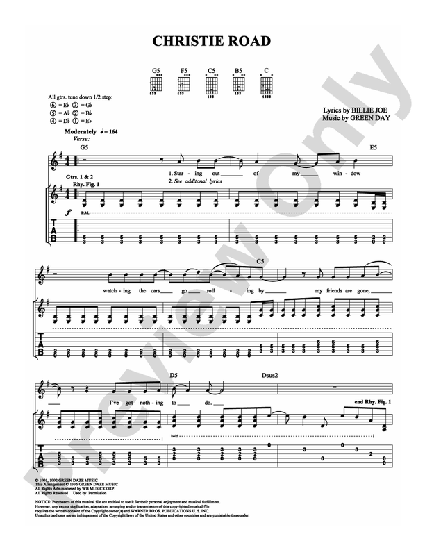 Christie Road - Guitar TAB (Digital Download)