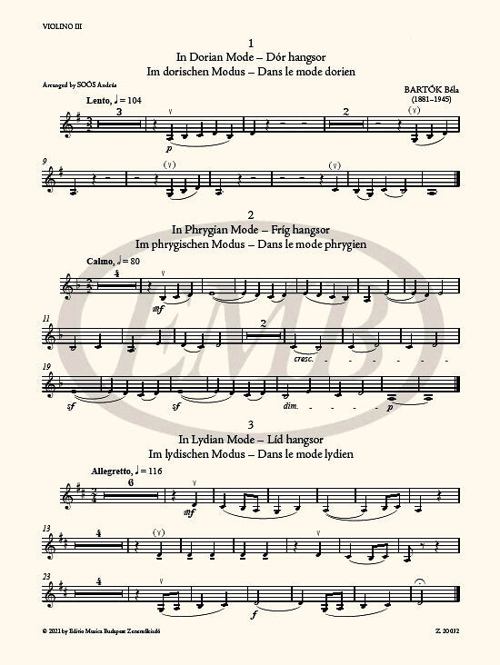 Bartok - The Microcosm of String Ensemble Music Volume 2 - String Orchestra edited by Soos/Borsos EMB Z20032