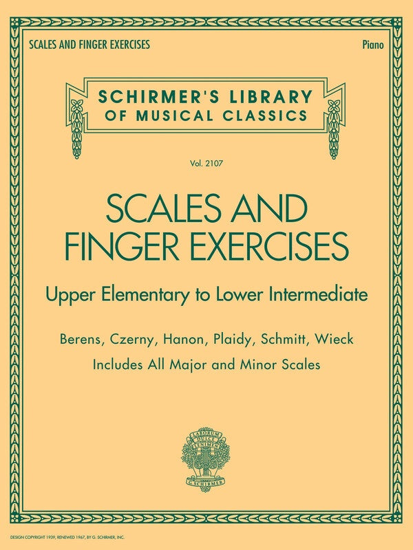 SCALES AND FINGER EXERCISES - G Schirmer 50499878