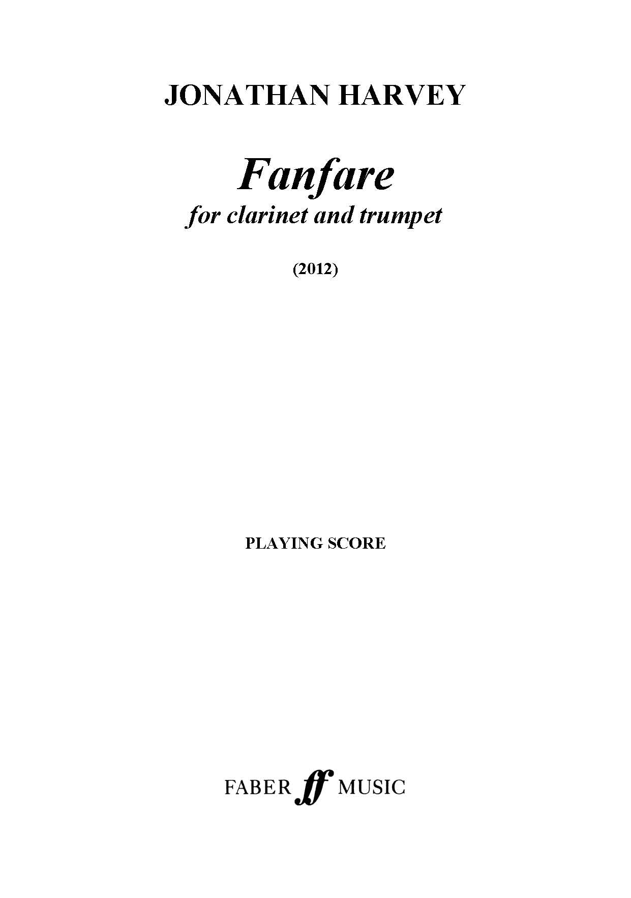 Fanfare - Clarinet, Trumpet Duet (Digital Download)