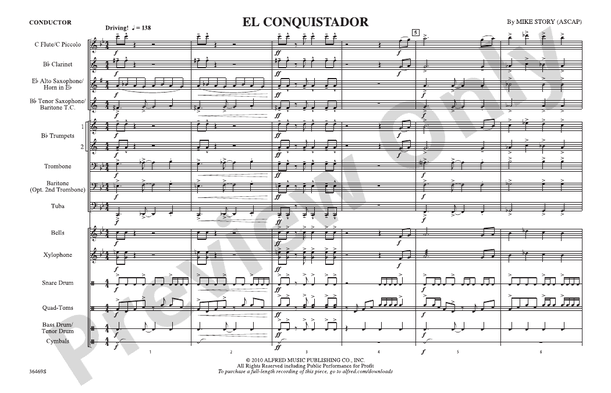 El Conquistador – Marching Band Conductor Score & Parts (Digital Download)