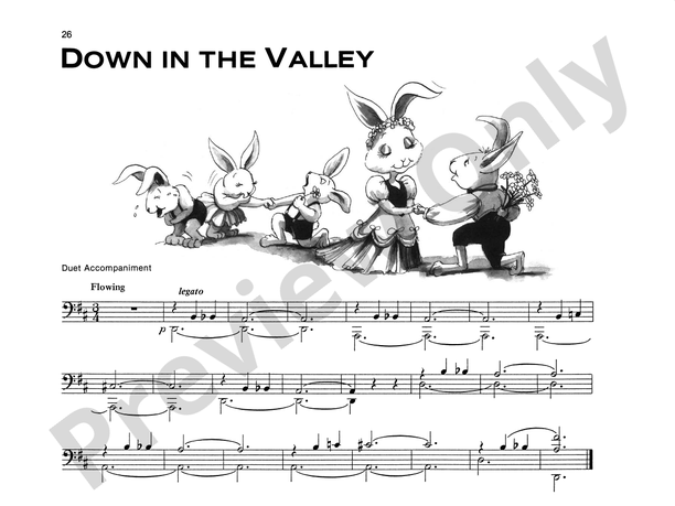 Down in the Valley - Piano Solo with Optional Duet Accompaniments (Digital Download)