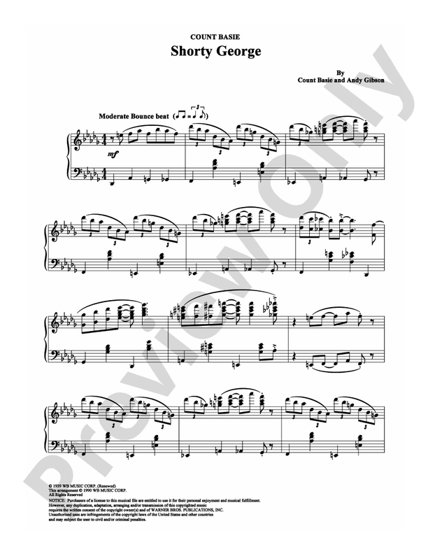 Shorty George - Piano (Digital Download)