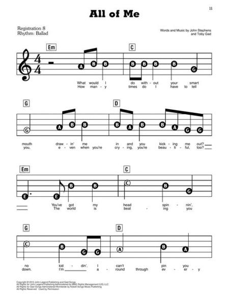 Songs of the 2010s EZ Play #371: New Decade Series Updated - Electric Keyboard Hal Leonard 339094