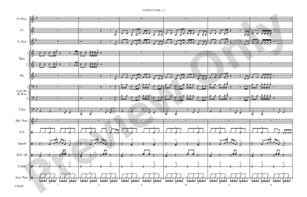 One Foot – Marching Band Conductor Score & Parts (Digital Download)