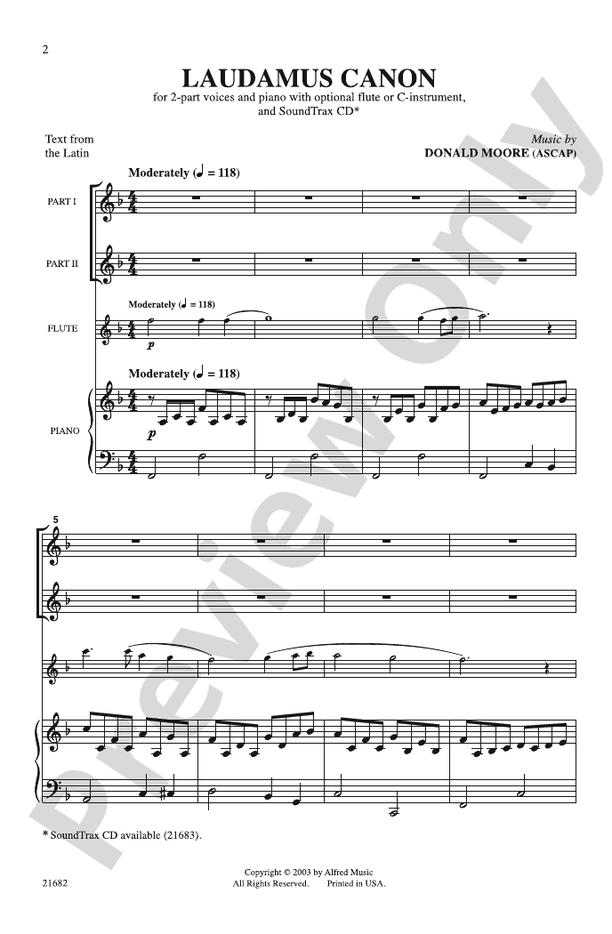 Laudamus Canon – 2-Part Choral Octavo (Digital Download)