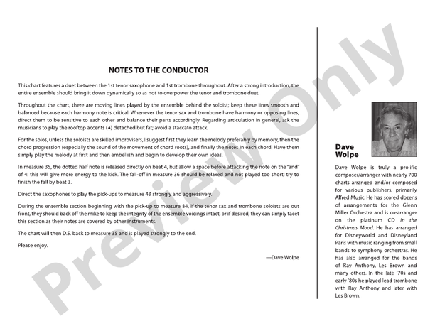 Alone Together (Grade 4) – Jazz Ensemble Conductor Score & Parts (Digital Download)