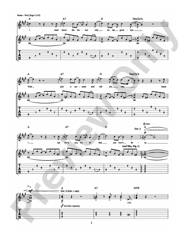 Wait - Guitar TAB (Digital Download)