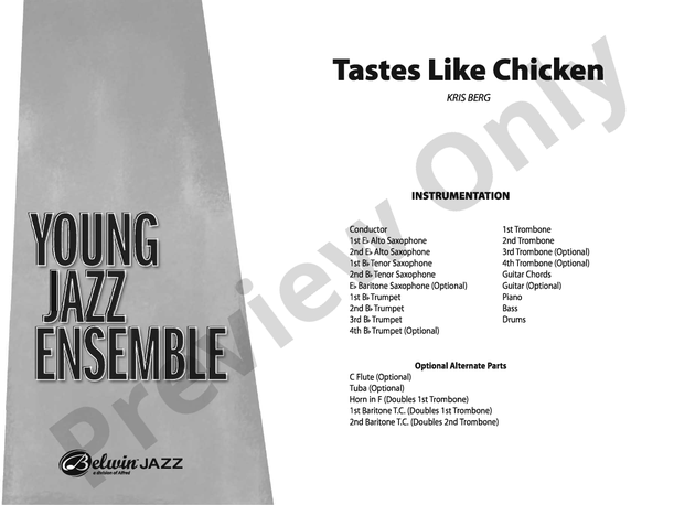 Tastes Like Chicken - Jazz Ensemble Conductor Score & Parts (Digital Download)