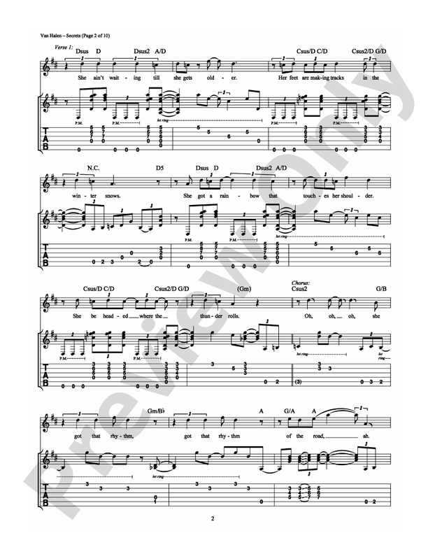 Secrets - Guitar TAB (Digital Download)