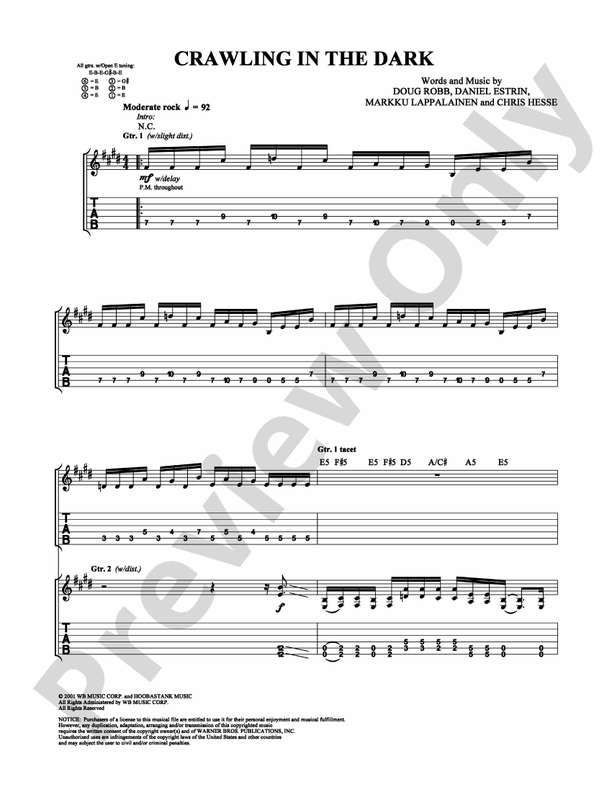 Crawling in the Dark - Guitar TAB (Digital Download)