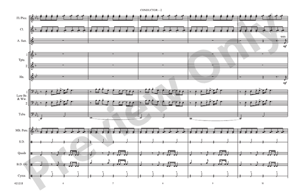 Roar – Marching Band Conductor Score & Parts (Digital Download)