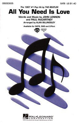 All You Need Is Love - John Lennon|Paul McCartney - 2-Part Alan Billingsley Hal Leonard Octavo