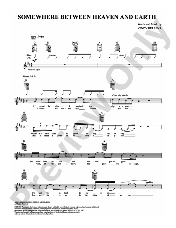 Somewhere Between Heaven and Earth - Guitar TAB (Digital Download)
