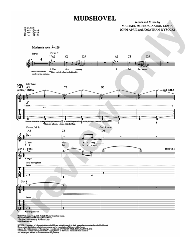 Mudshovel - Guitar TAB (Digital Download)