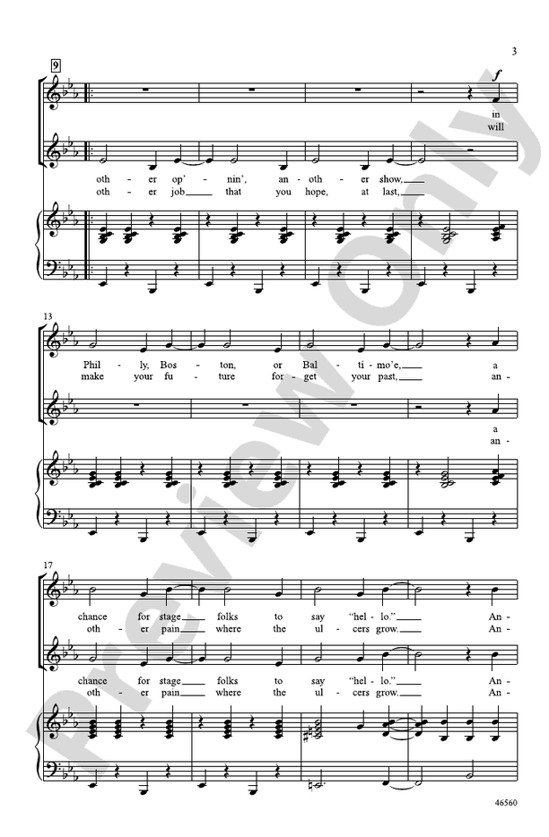 Another Op'nin', Another Show - Arr. Jay Althouse – 2-Part Choral Octavo (Digital Download)