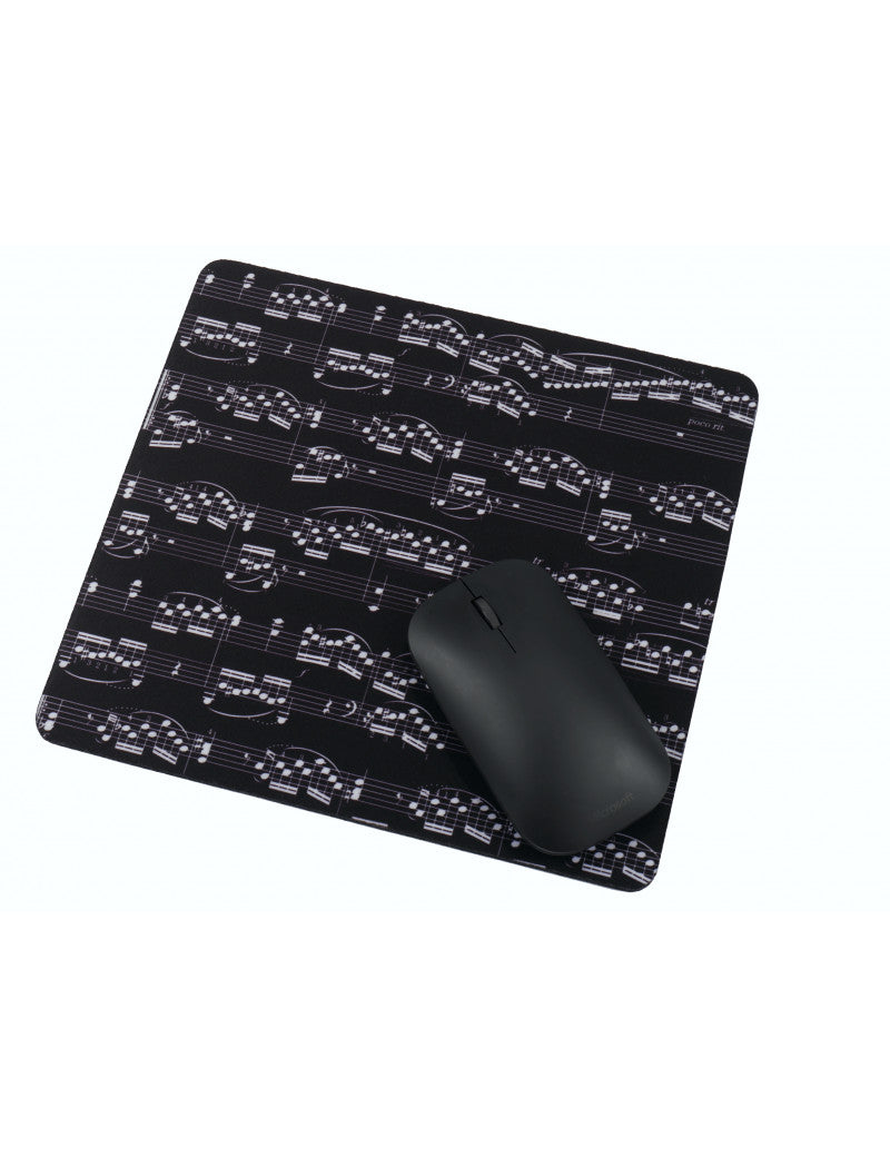 Mouse Pad Black with White Manuscript