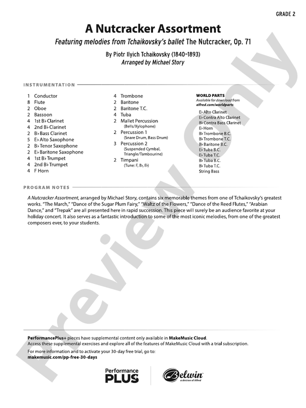 A Nutcracker Assortment – Concert Band Conductor Score & Parts (Digital Download)