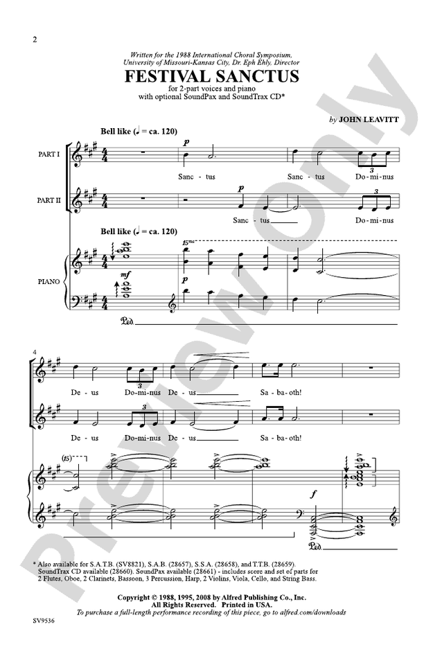 Festival Sanctus – 2-Part Choral Octavo (Digital Download)
