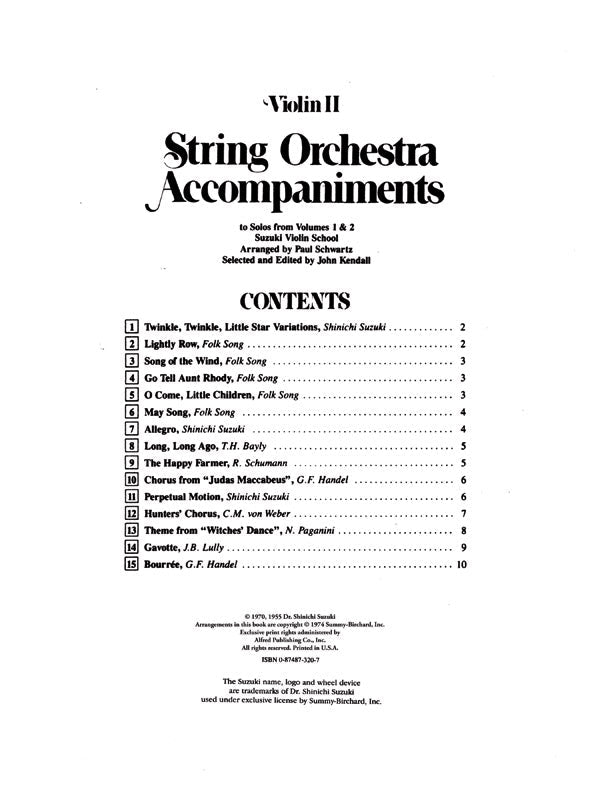 String Orchestra Accom to Solos from Vol 1&2 Vln2