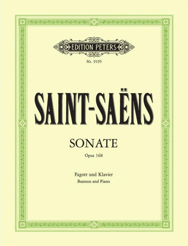 Saint-Saens - Bassoon Sonata Op. 168 - Bassoon/Piano Accompaniment - Peters EP9195