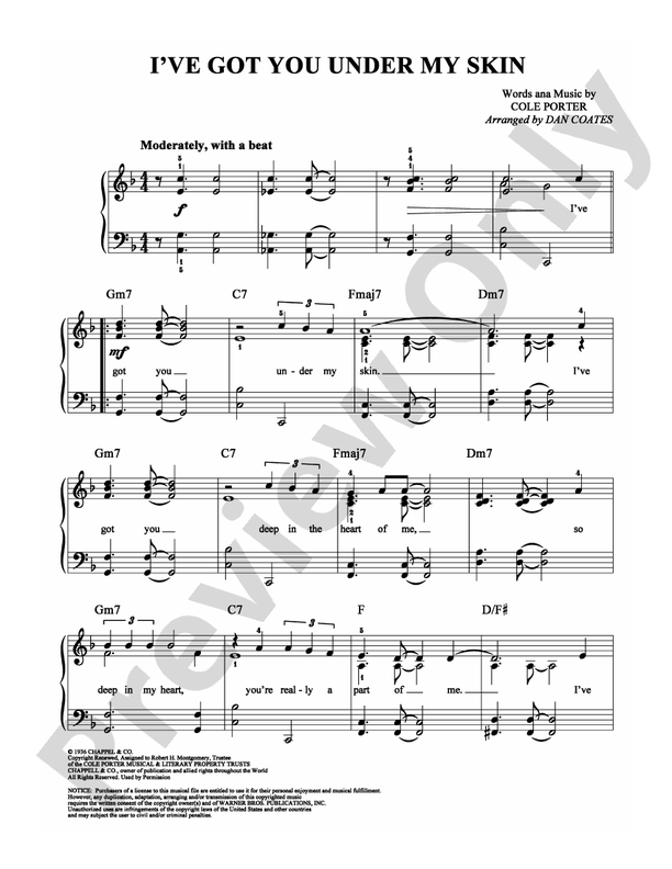 I've Got You Under My Skin - Arr. Dan Coates - Easy Piano (Digital Download)
