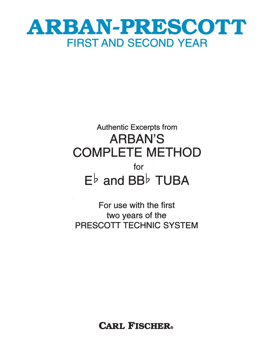 Authentic Excerpts from Arban's Complete Method for Eb and Bbb Tuba - Arban - Carl Fischer O2637