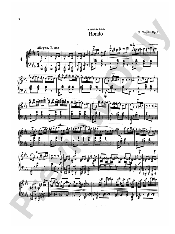 Chopin - Rondos (Ed. Franz Liszt) - Piano Solo (Digital Download)