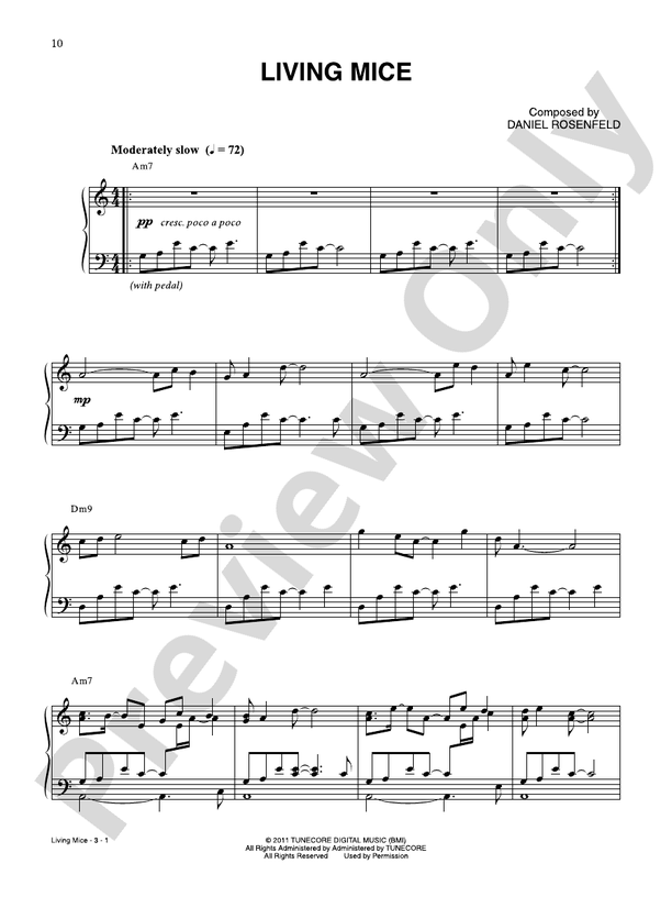 Living Mice (from "Minecraft") - Piano (Digital Download)