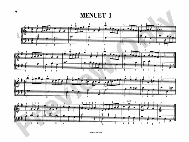 Bach - The First Bach Book (Fing. Alexander Lipsky) - Piano Solo (Digital Download)