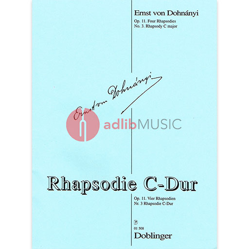 Rhapsody C major Op. 11 No. 3 - Erno von Dohnanyi - Piano Doblinger