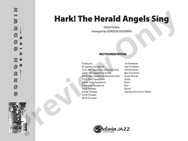 Hark! The Herald Angels Sing - Jazz Ensemble Conductor Score & Parts(Digital Download)