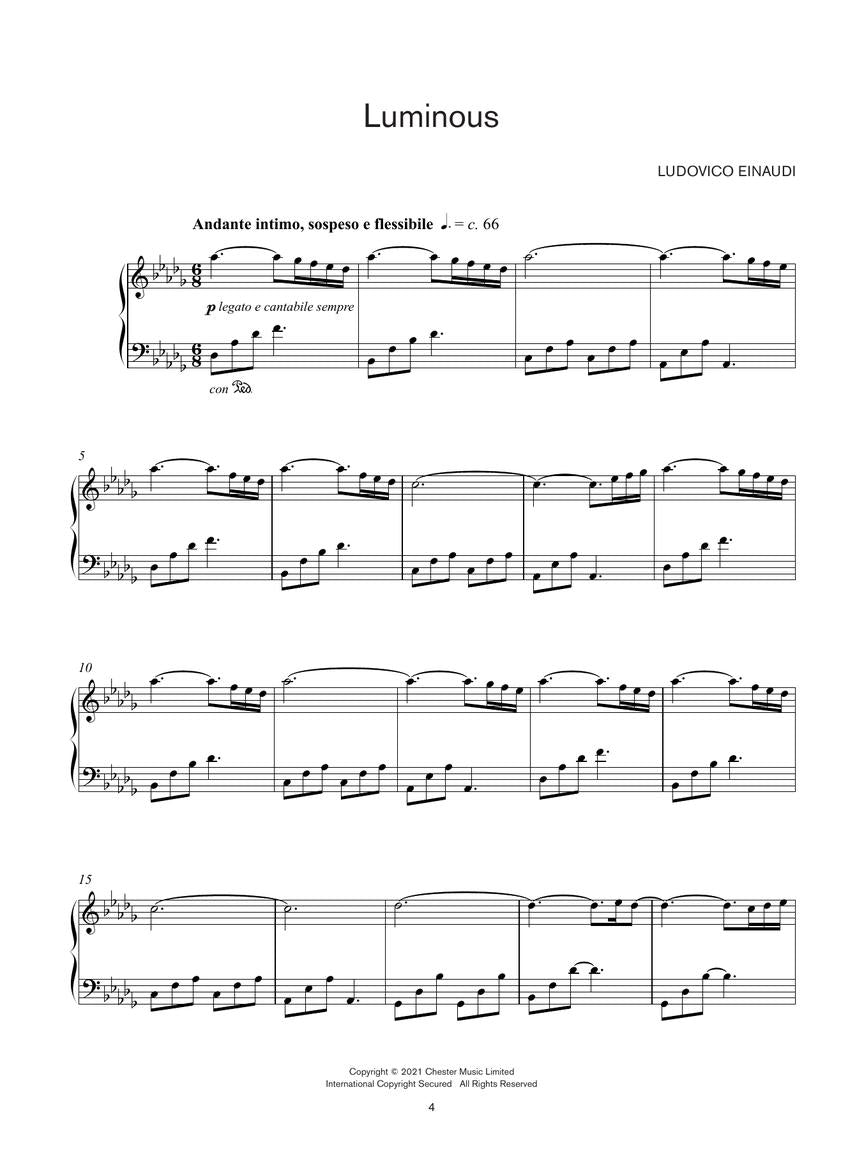 Einaudi - Underwater - Piano Solo Chester CH88215