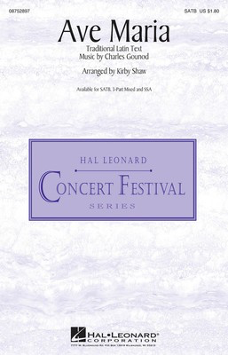 Ave Maria - Charles Gounod|J.S. Bach - SATB Kirby Shaw Hal Leonard Octavo
