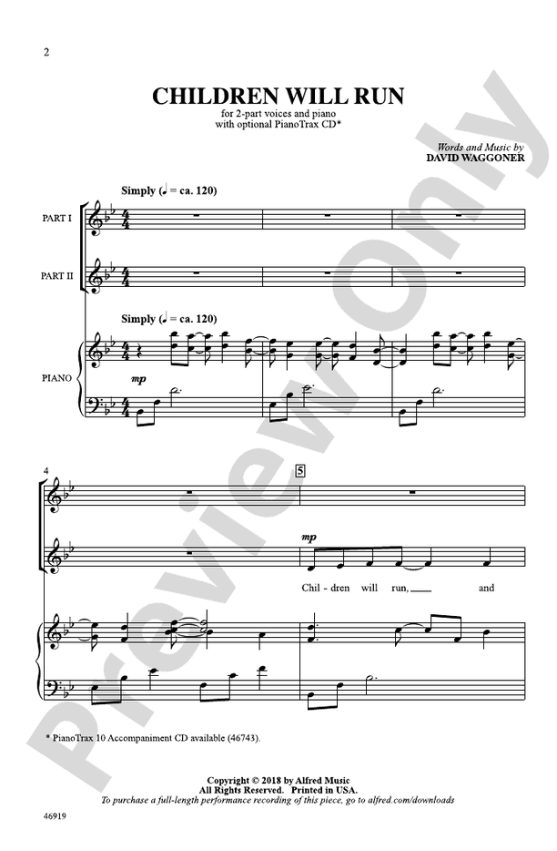 Children Will Run – 2-Part Choral Octavo (Digital Download)