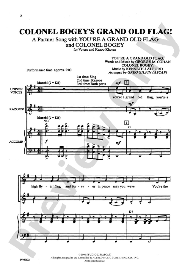 Colonel Bogey's Grand Old Flag! – (Digital Download)