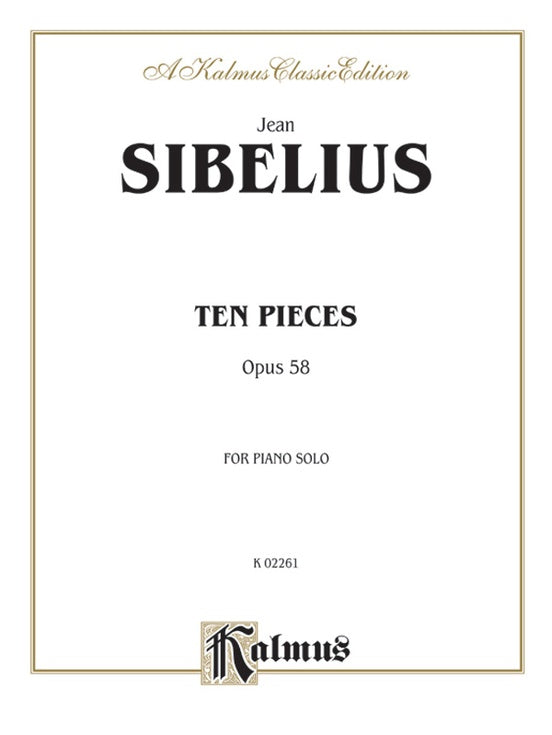 Sibelius - Ten Pieces, Op. 58 - Piano Solo (Digital Download)